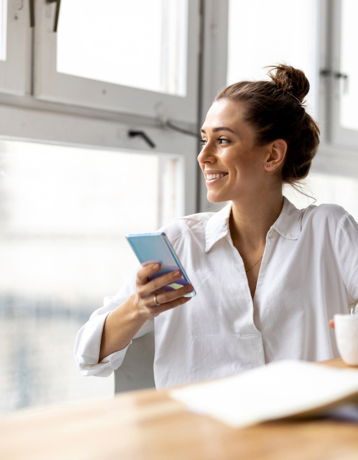 Advisor reviewing performance metrics from social selling program